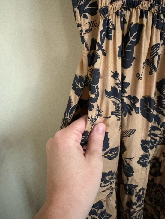 ANTHROPOLOGIE The Somerset Floral Maxi Dress Large L flowy tiered cotton summer - Picture 3 of 12